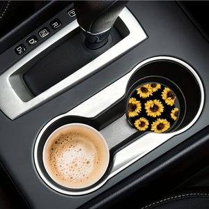 2pcs Sunflower Cup Coaster For Car SUVs Trucks, 2 Pack Cup Holder Coasters